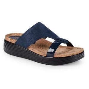 DONALD J PLINER Faina Suede & Leather Wedge Sandals Women's Size 11 M